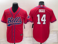 Men's Buffalo Bills Stefon Diggs #14 Red Game Jerseys Joint Edition