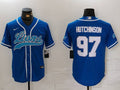 Men's Detroit Lions Aidan Hutchinson #97 Blue Game Player Jerseys