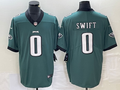 Men's Philadelphia Eagles D'Andre Swift #0 Midnight Green Game Jerseys