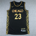 Men's Chicago Bulls Michael Jordan Black Classics Swingman Jerseys - City Edition