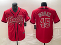 Men's Chicago Bulls Michael Jordan #45 Red Alternate Player Jersey