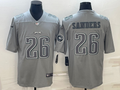 Men's Philadelphia Eagles Miles Sanders #26 Gray Atmosphere Fashion Game Jerseys