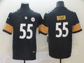Men's Pittsburgh Steelers Devon Bush Jr. #55 Black Game Jerseys
