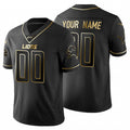 Custom1 Detroit Lions Black Golden Limited 100 Jerseys Stitched American Football Jerseys