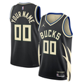 Men's Milwaukee Bucks Black 2022/23 Swingman Custom Jerseys - Statement Edition