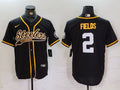 Men's Pittsburgh Steelers Justin Fields #2 Black Player Game Jerseys