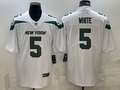 Men's New York Jets Mike White #5 White Game Jerseys