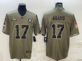 Men's Las Vegas Raiders Davante Adams #17 Olive 2022 Salute To Service Limited Jerseys