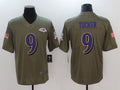 Men's Baltimore Ravens Justin Tucker #9 Brown Game Jerseys