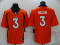 Men's Denver Broncos Russell Wilson #3 Orange Game Jerseys
