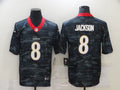 Men's Baltimore Ravens Lamar Jackson #8 Gray Camouflage Game Jerseys