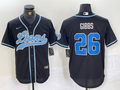Men's Detroit Lions Jahmyr Gibbs #26 Black Game Jerseys