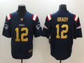 Men's New England Patriots Tom Brady #12 Navy Authentic Game Jerseys