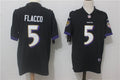 Men's Baltimore Ravens Joe Flacco #5 Black Game Jerseys