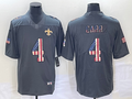 Men's New Orleans Saints #4 Derek Carr Black Game Jerseys