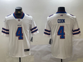 Men's Buffalo Bills James Cook #4 White Game Player Jerseys