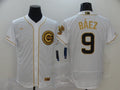 Men's Chicago Cubs Javier Baez #9 White Alternate Game Jerseys