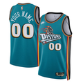 Men's Detroit Pistons Teal 2022/23 Custom Swingman Jerseys - Classic Edition