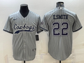 Men's Dallas Cowboys Emmitt Smith #22 Gray Game Player Jerseys Joint Edition