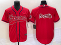 Men's Atlanta Braves Red Replica Team Jerseys Joint Edition
