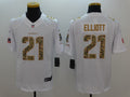 Men's Dallas Cowboys #21 Ezekiel Elliott White Alternate Player Jerseys