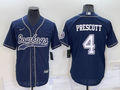 Men's Dallas Cowboys Dak Prescott #4 Navy Player Jerseys Joint Edition