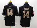 Men's Los Angeles Chargers Dan Fouts #14 Black Game Player Jerseys