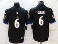 Men's Baltimore Ravens Patrick Queen #6 Black Game Jerseys