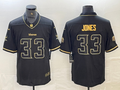 Men's Minnesota Vikings Aaron Jones #33 Black Player Game Jerseys