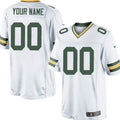Custom1 Green Bay Packers White Limited Jerseys Stitched American Football Jerseys