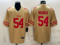 Men's San Francisco 49ers Fred Warner #54 Gold Inverted Legend Jerseys